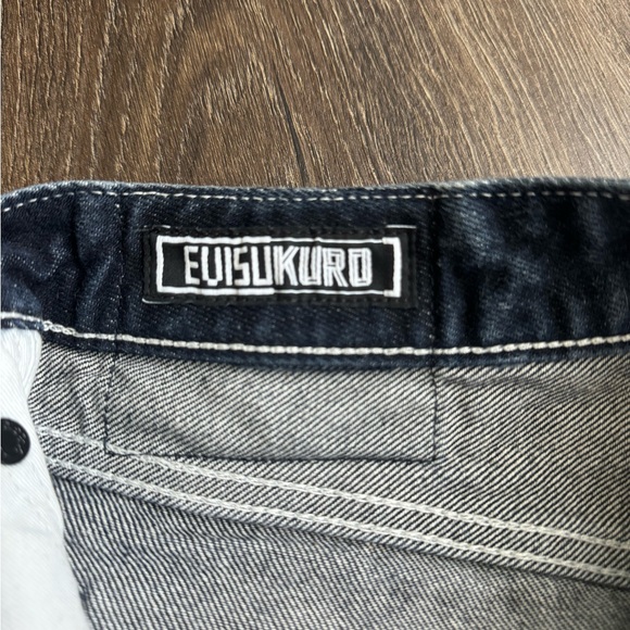 EVISU Designer Denim Japan. RARE AUTHENTIC EVISU denim shorts. Embroidered bird - Picture 10 of 14